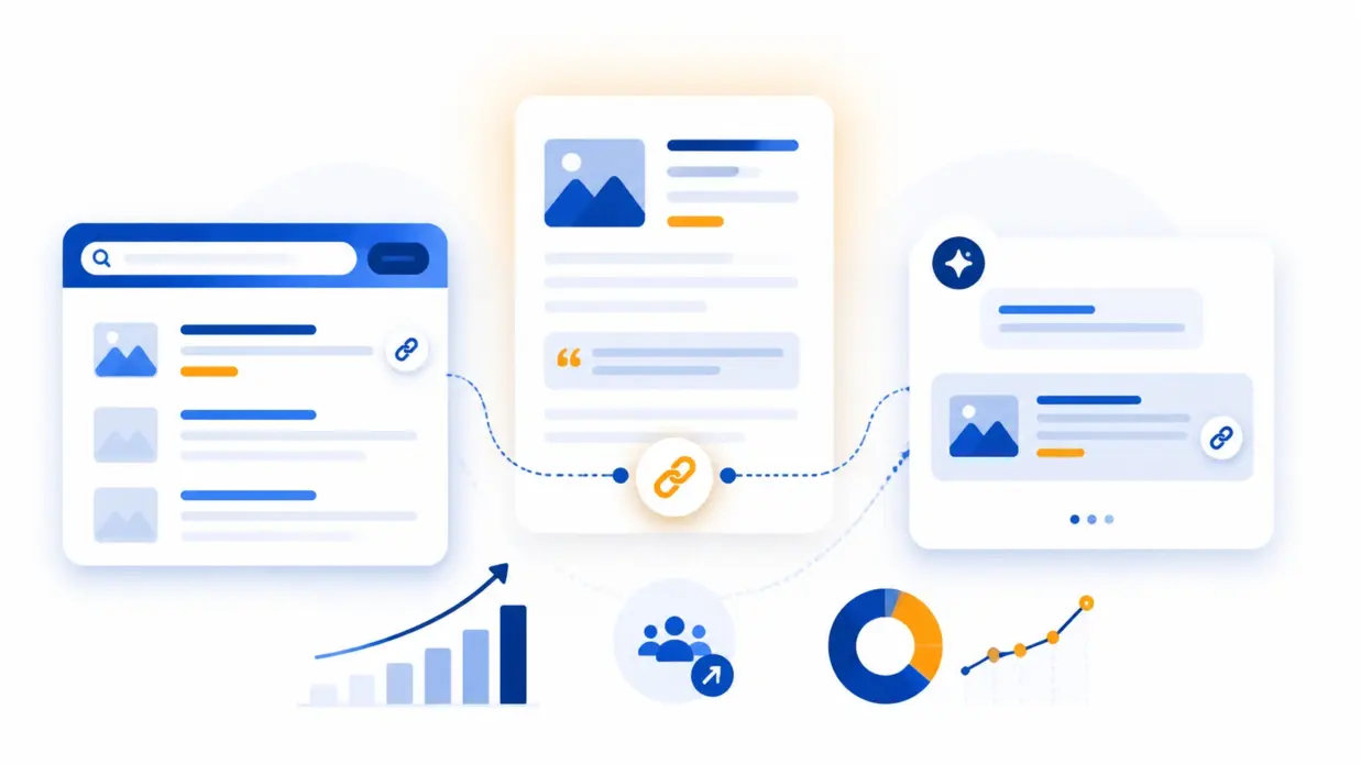 Content marketing services: an article ranking in search and cited in an AI-generated answer, driving rising traffic and leads